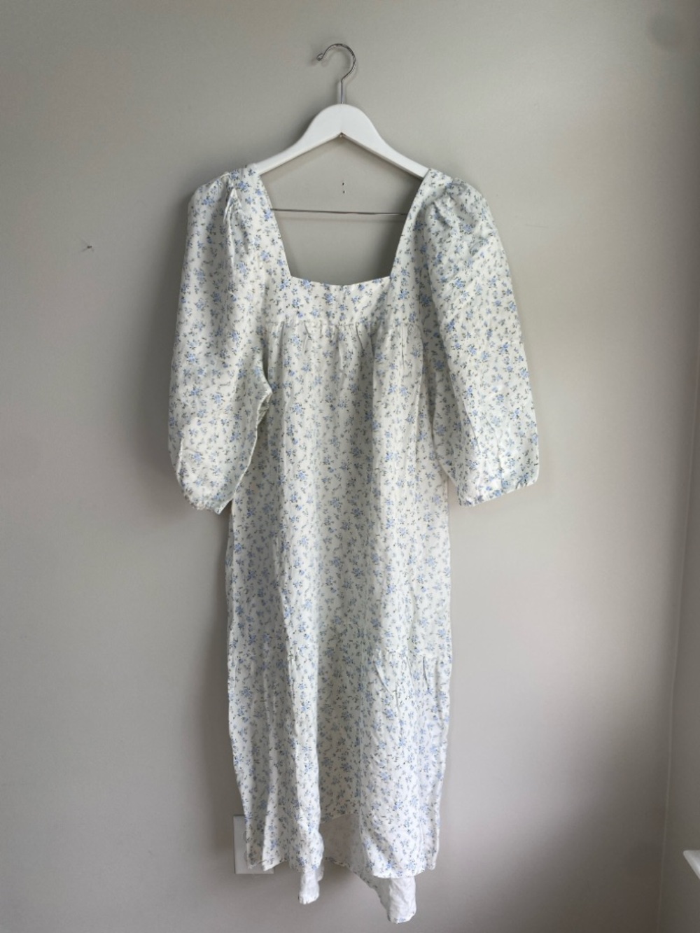 New Taylor Tillman French Elizabeth Maxi Dress — Blue on White